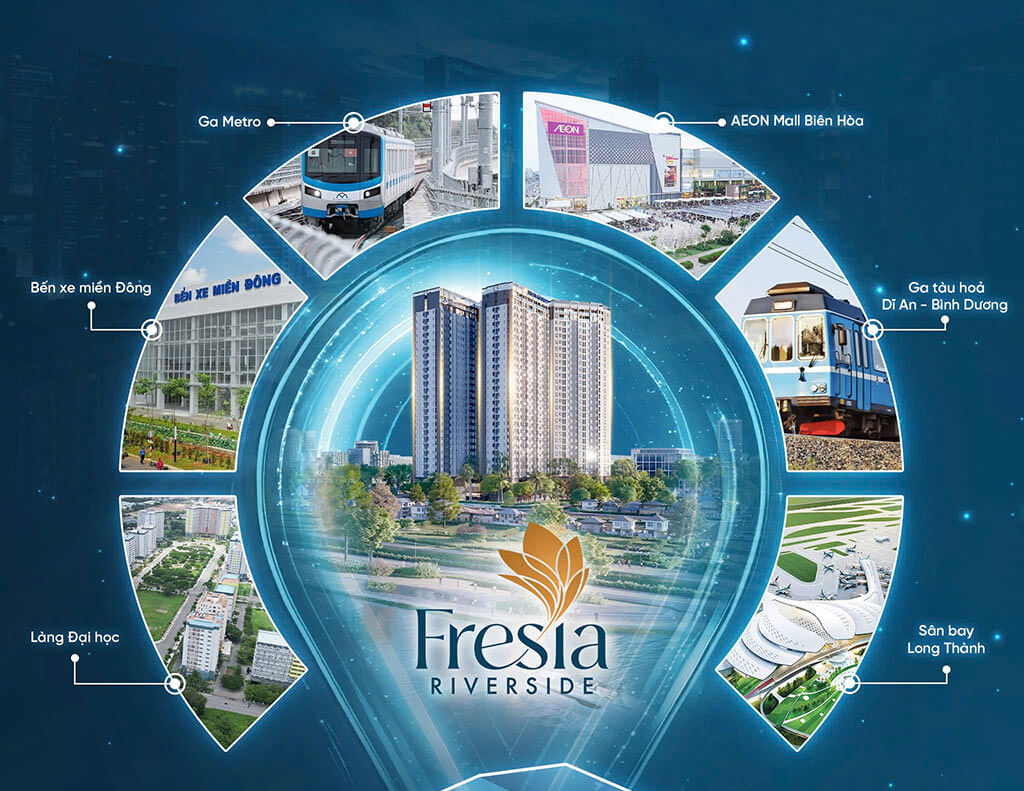 FRESIA RIVERSIDE – Vị trí đắt giá đối diện AEON MALL Biên Hòa, liền kề Metro