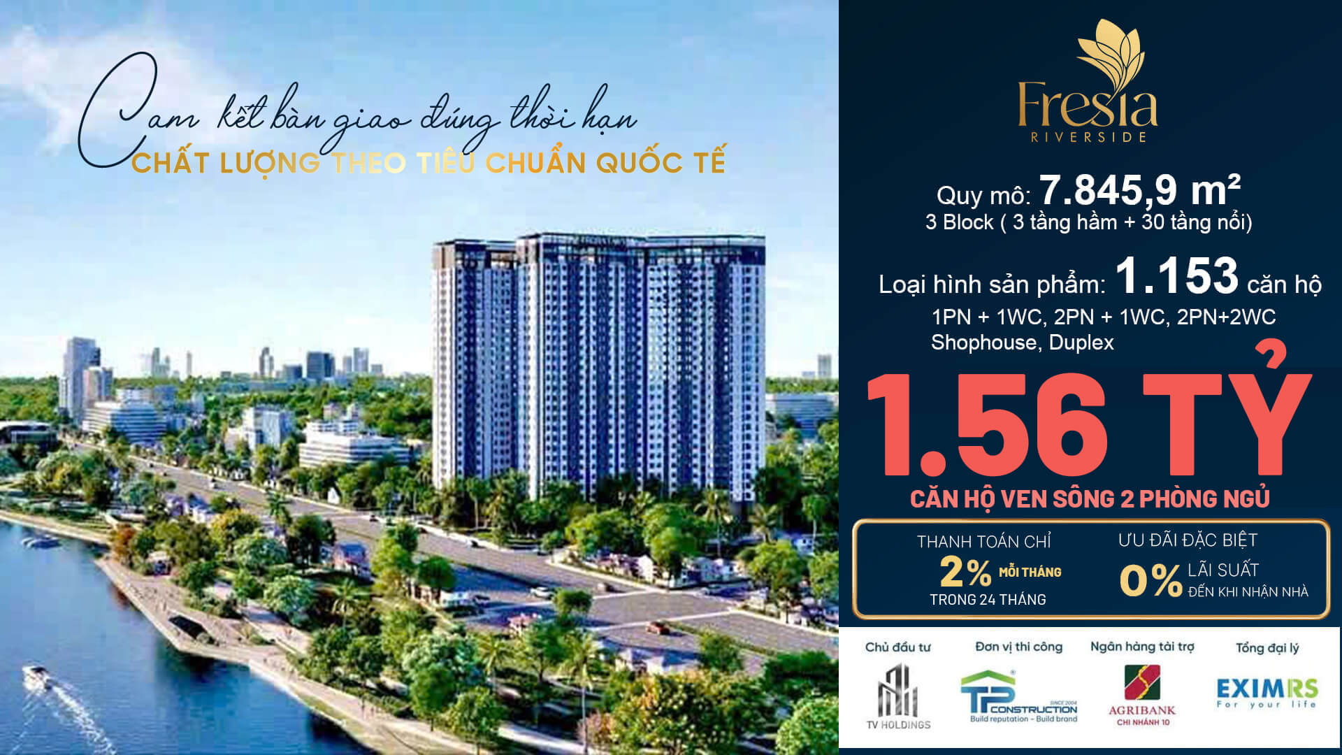 CĂN HỘ FRESIA RIVERSIDE TÂN VẠN GIÁ BÁN VÀ CHÍNH SÁCH MỚI NHẤT