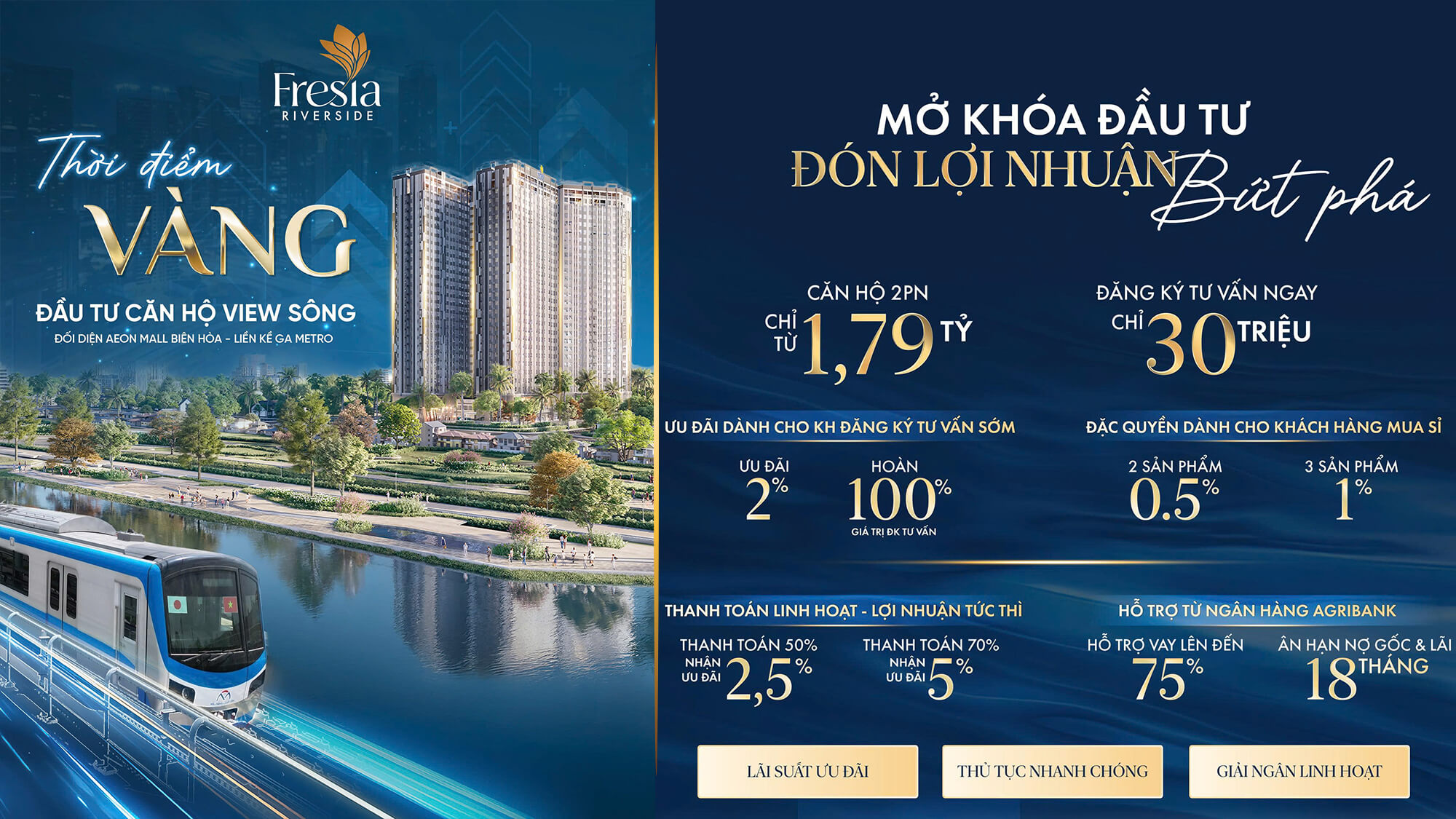 CĂN HỘ FRESIA RIVERSIDE CẬP NHẬT BẢNG GIÁ MỚI THÁNG 8